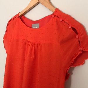 Anthropologie Maeve poppy blouse